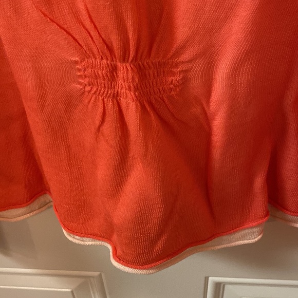 J. Jill NWT Women’s Long Sleeve Sheer Top, Shrimp Color, XL, 100% Cotton - Picture 5 of 6